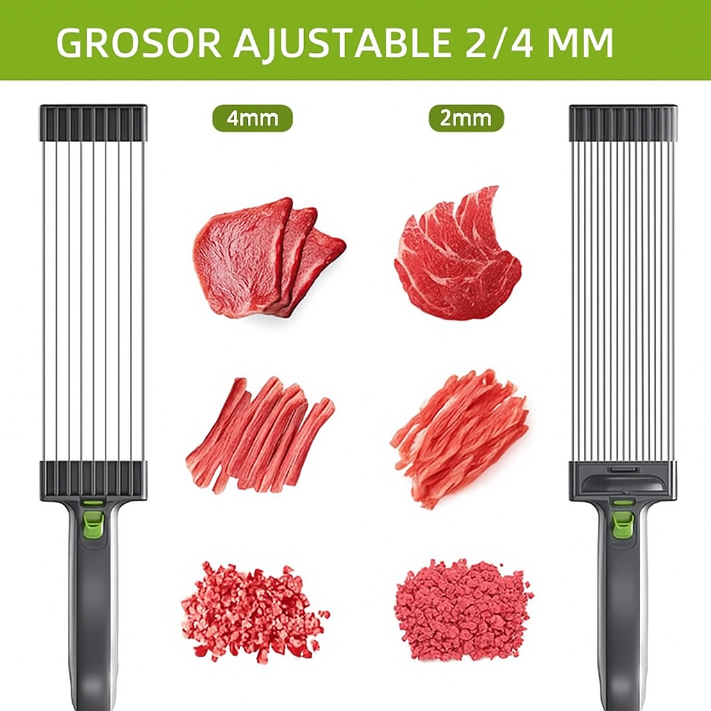 Cortadora De Carne Manual en Acero Inoxidable