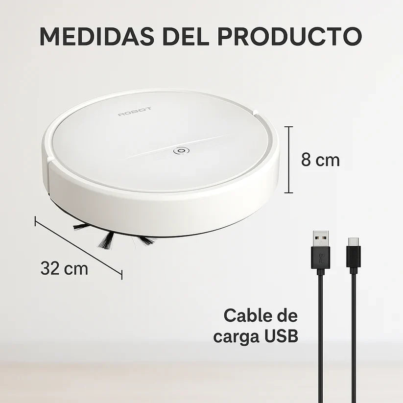 ROBOT ASPIRADORA 2025 2 EN 1 TECNOLOGÍA INTELIGENTE