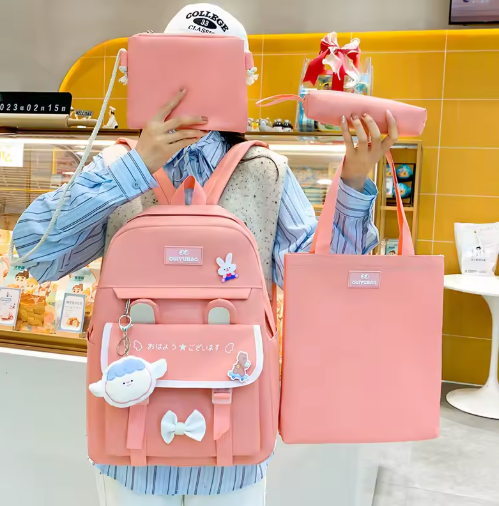 Set de Mochila Kawaii 5 piezas - Estilo que te acompaña a donde vayas