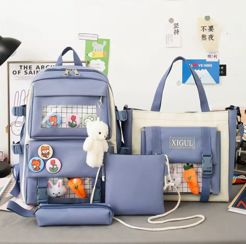 Set de Mochila Kawaii 5 piezas - Estilo que te acompaña a donde vayas