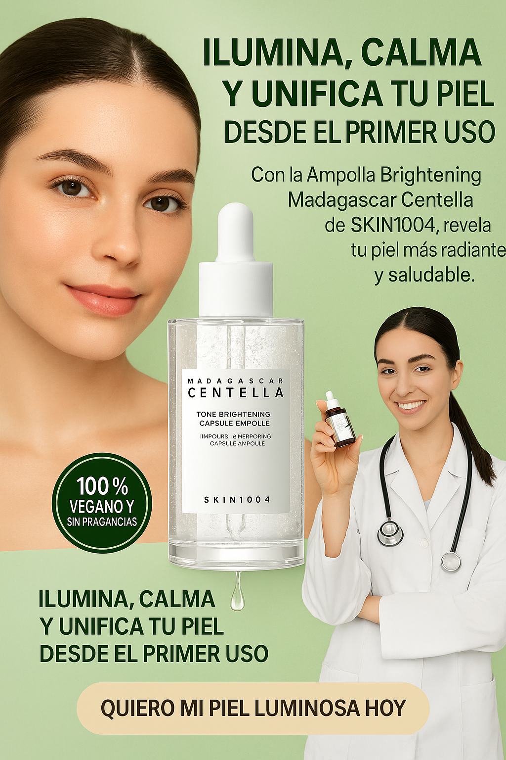 Luminosidad natural con Centella de Madagascar – Hidratación pura para tu piel