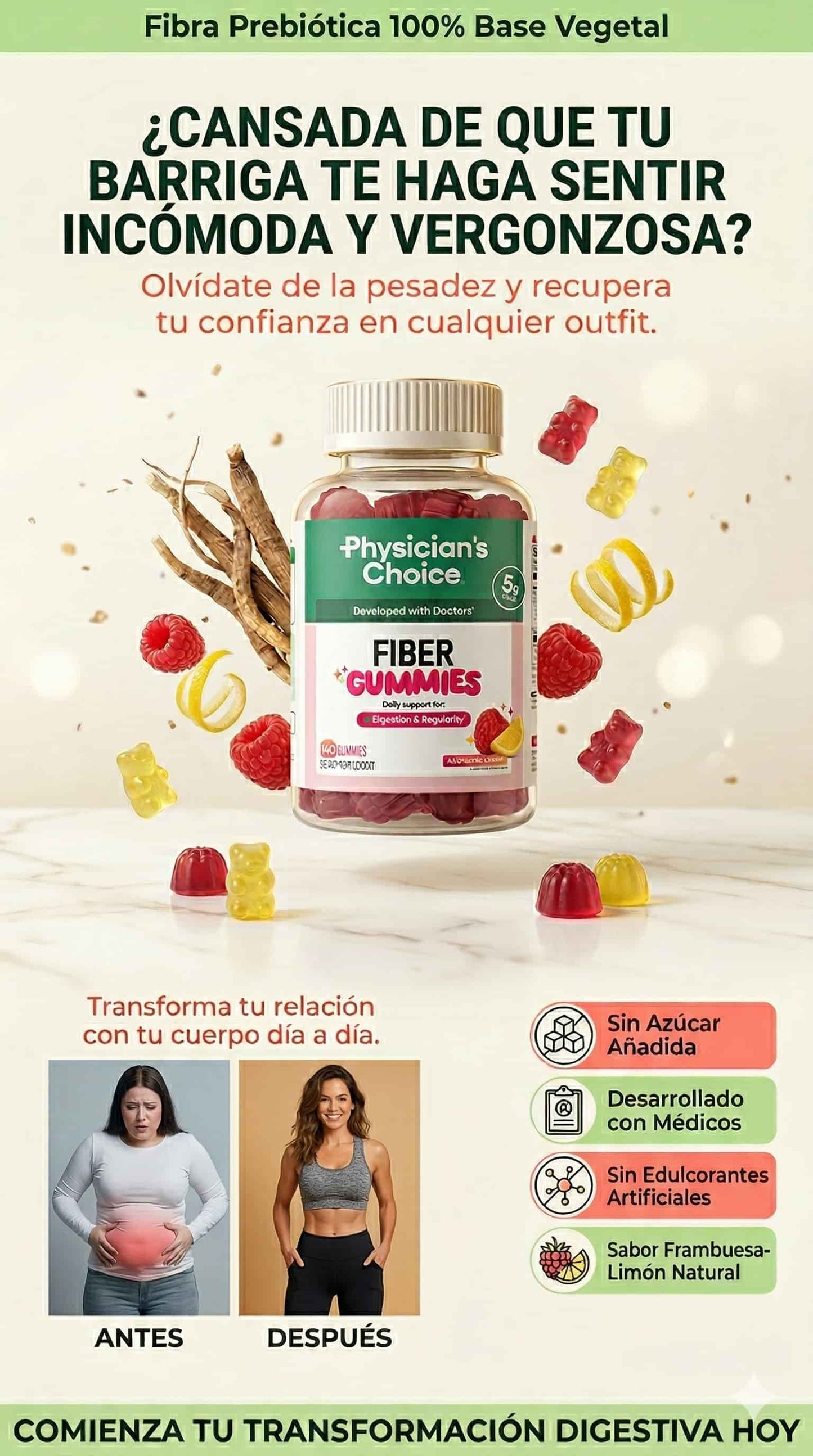 Fiber Gummies - Tu intestino Feliz tu cuerpo en control