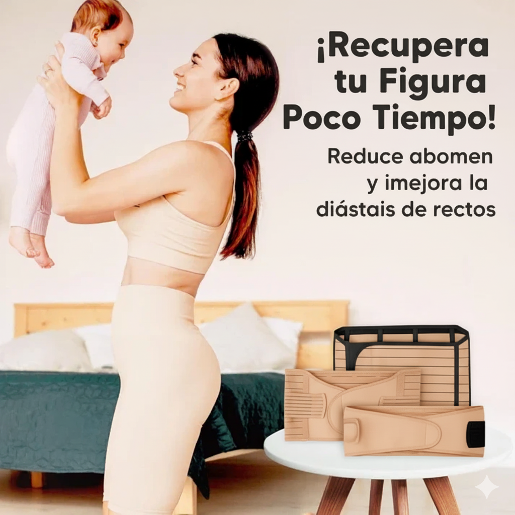 Faja posparto 3 en 1 : Faja abdominal para la recuperación posparto. Garantía de 1 año.