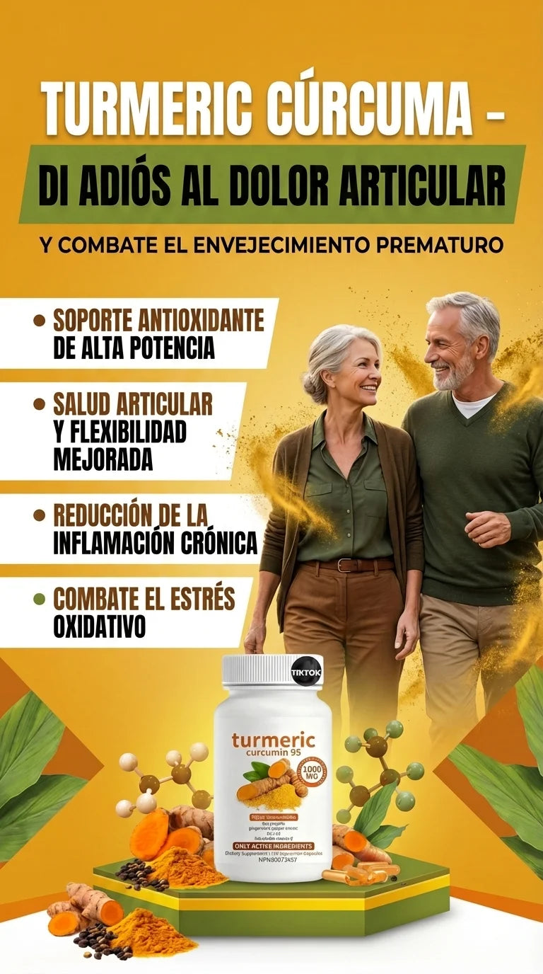 Turmeric Cúrcuma – Di Adiós al Dolor Articular y Combate el Envejecimiento Prematuro
