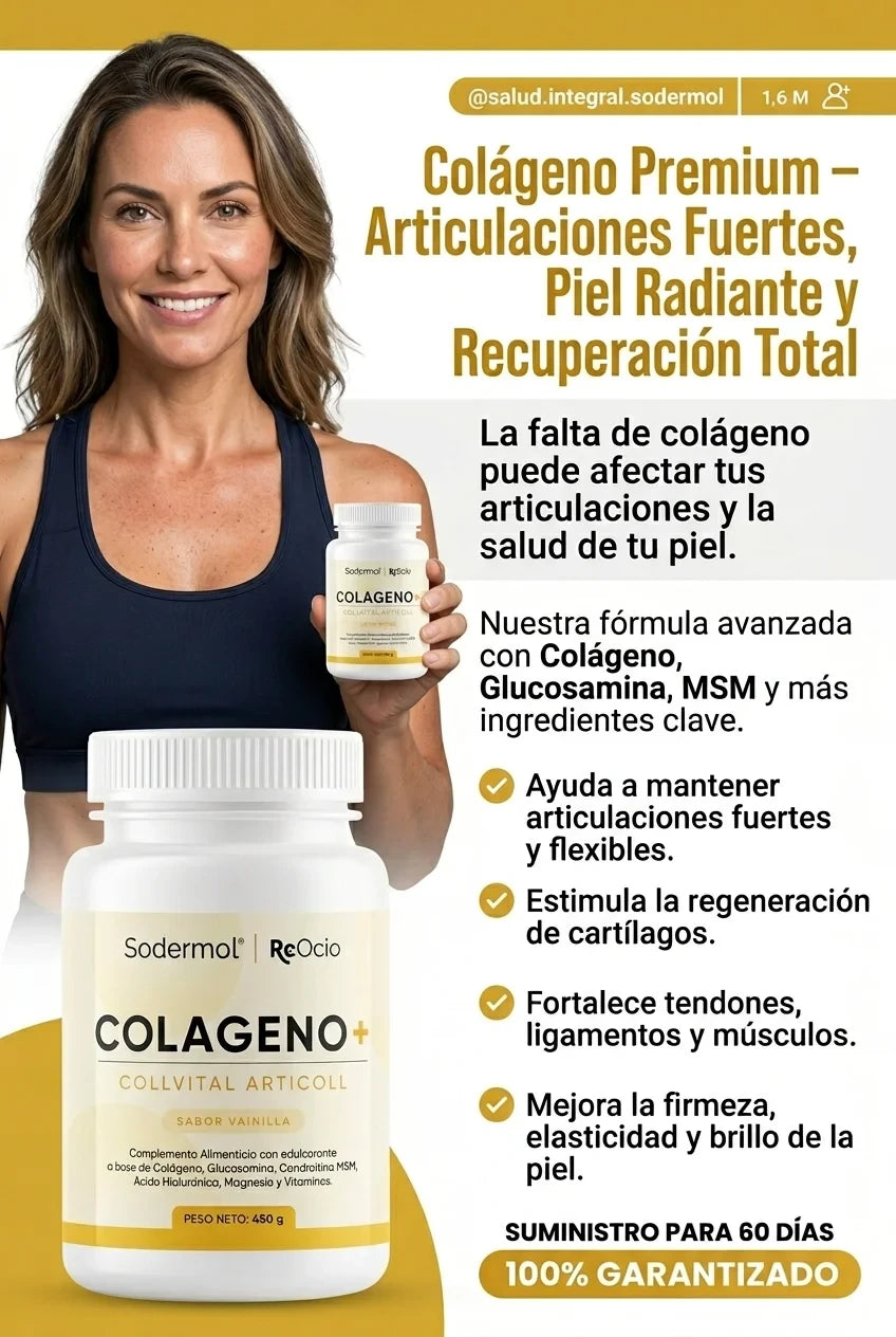 Colágeno Premium – Articulaciones Fuertes, Piel Radiante y Recuperación Total