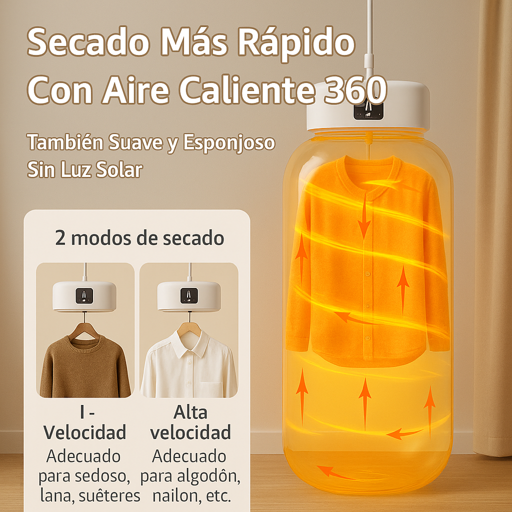 POTENTE SECADORA PORTÁTIL PARA ROPA | EVANA™