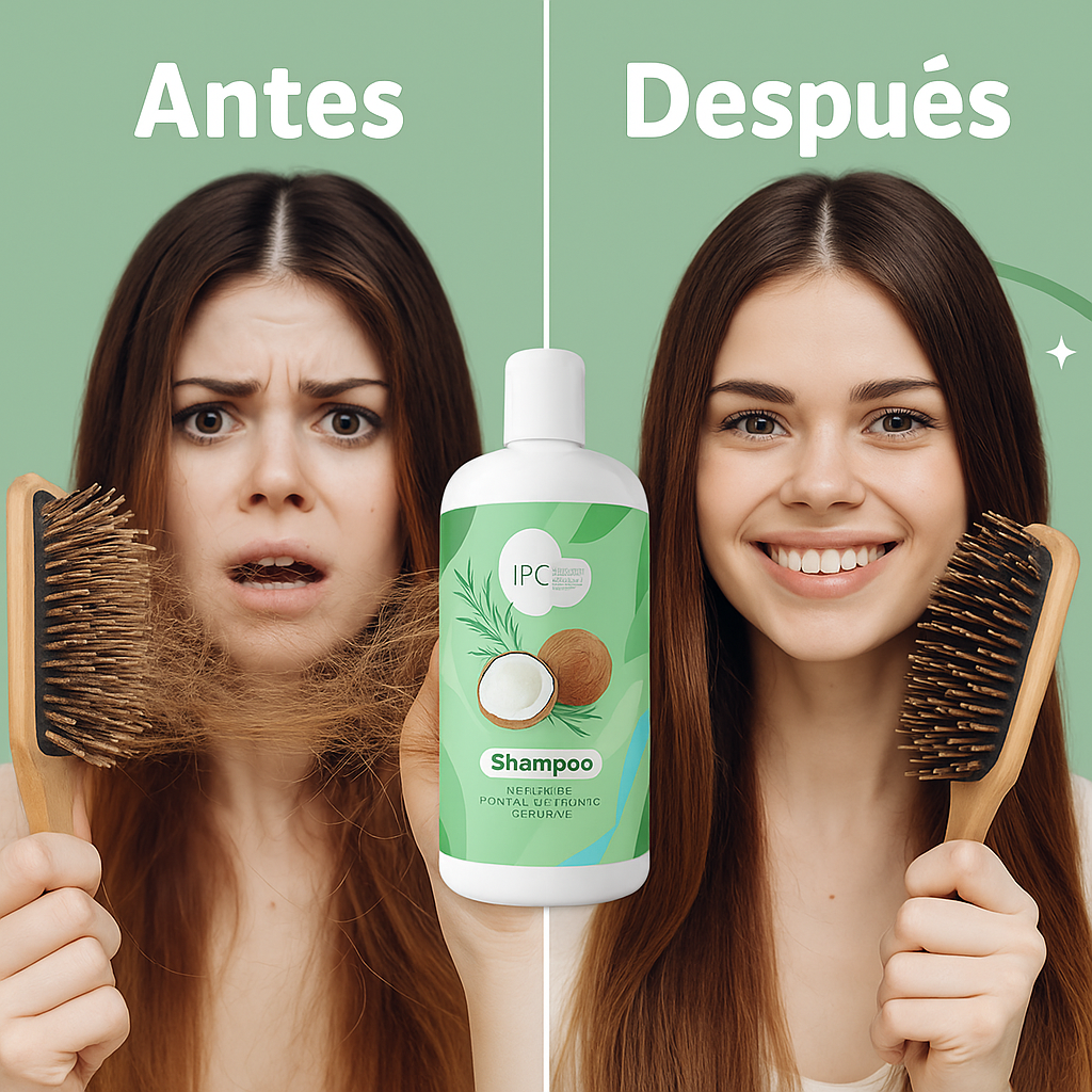 Shampoo Anticaída 100% Natural - Detiene la Caída, Nutre y Recupera tu Cabello