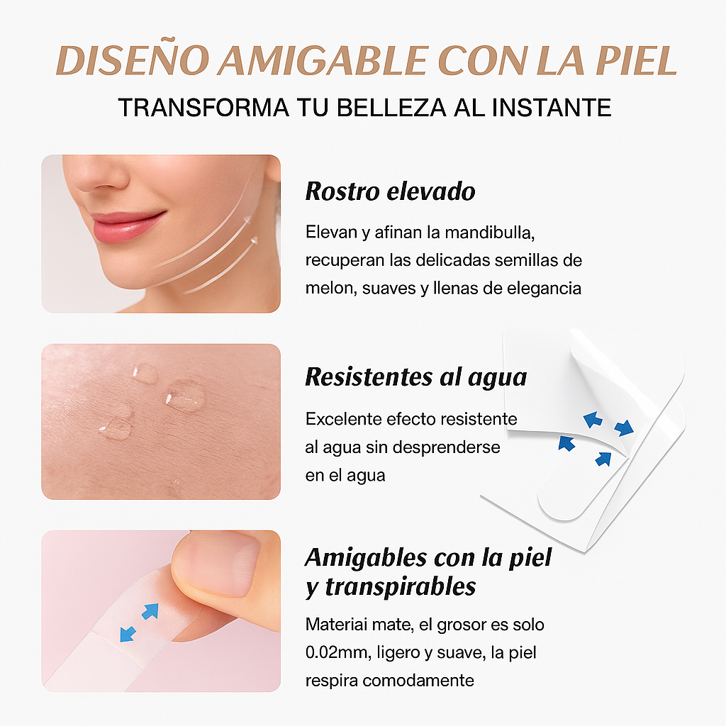 3 x1 FACE LIFTING PATCH™ Parches Invisibles de Estiramiento Facial (120 parches)