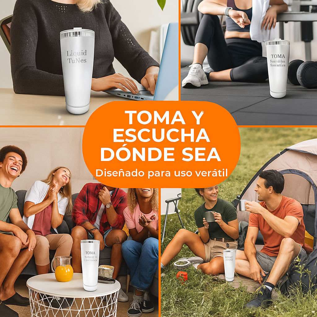 ThermoPlay™  Vaso con Parlante Bluetooth integrado