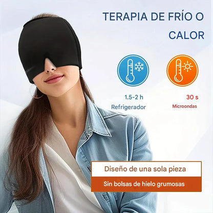 OFERTA 2 X1 GORRO GEL MASAJEADOR DE CABEZA - FRIO Y CALOR