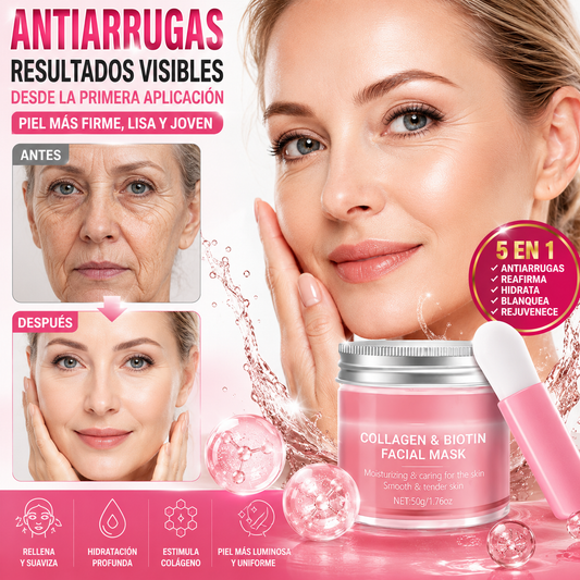 mascarilla facial de colágeno y biotina