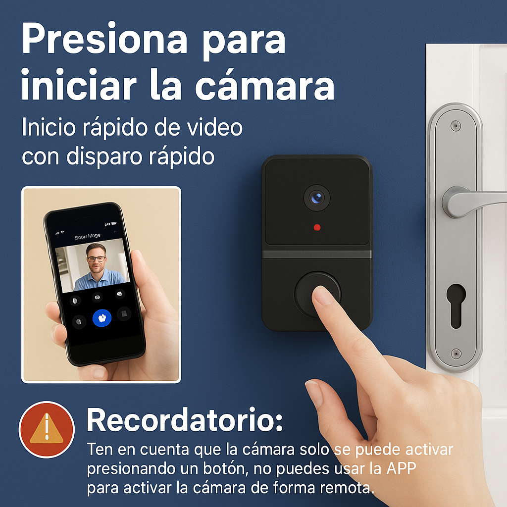 Timbre inalámbrico inteligente con cámara