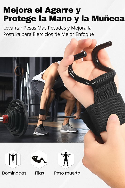 OFERTA 2 X 1  Ganchos de Levantamiento de Pesas