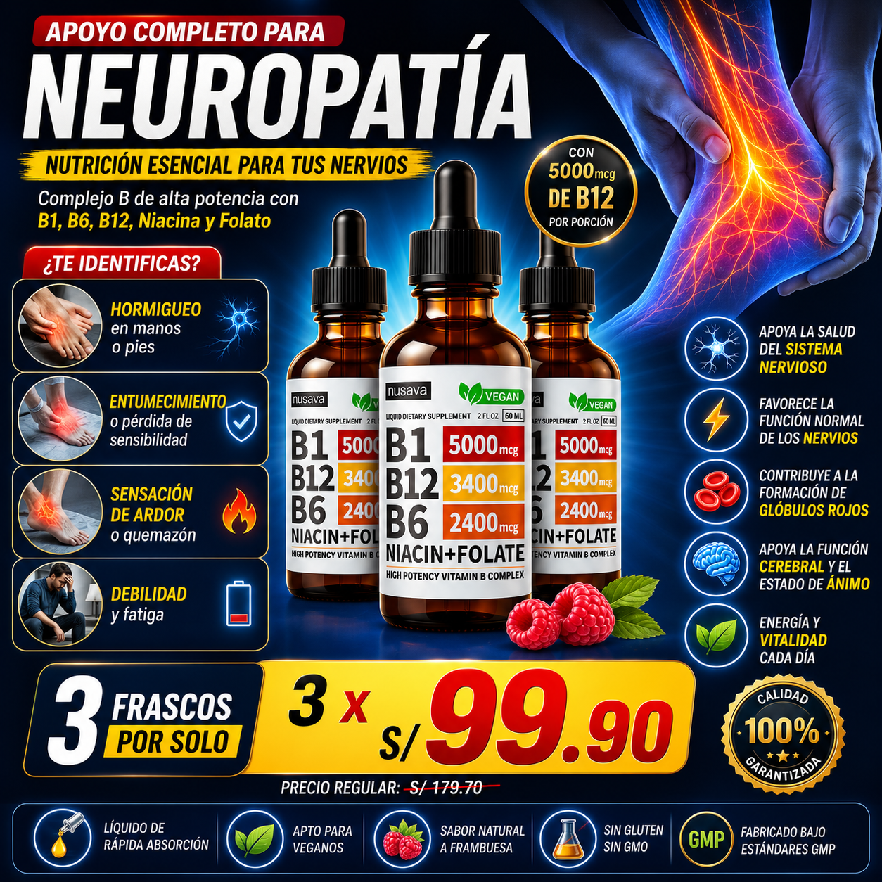 Complejo B Premium | Apoyo Nutricional para el Sistema Neurológico