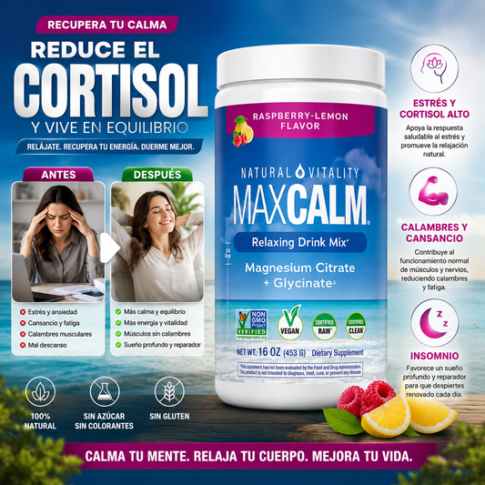 MAXCALM™ | Magnesio Premium para Estrés, Sueño y Calambres