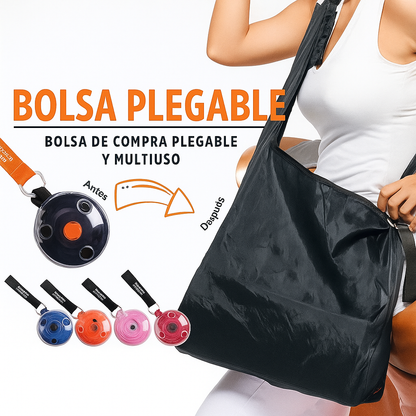 Bolsa ecológica disco Telescópica Reutilizable plegable🛍️Pack de 5 unidades ¡Oferta válida solo hoy!