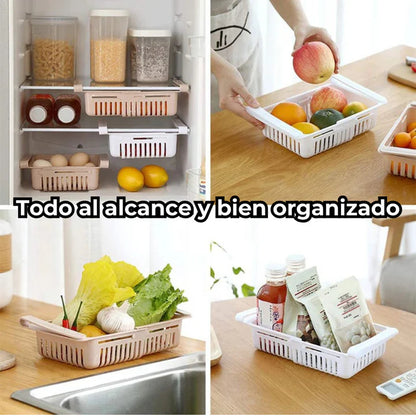 Organizador de Alimentos de Refrigerador Set de 6 + GRATIS triturador de ajos