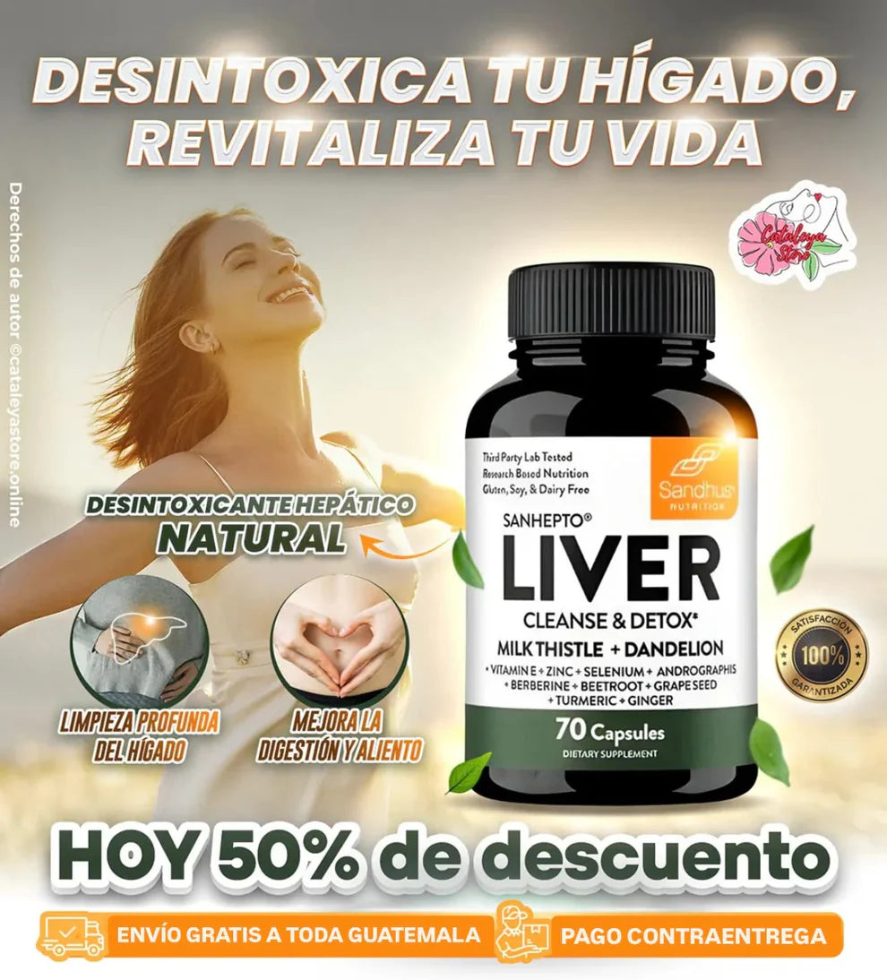 💛 LIVER CLEANSE - Detox Premium 60 Cápsulas + Envío Gratis