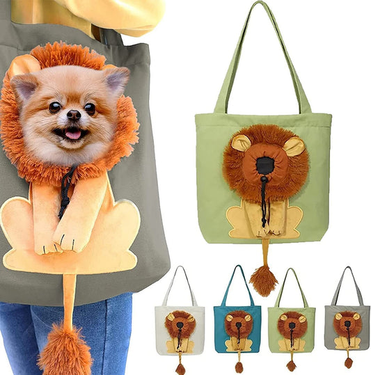 BOLSO LEON PARA GATOS Y PERROS  (SOPORTA HASTA 10 KL)