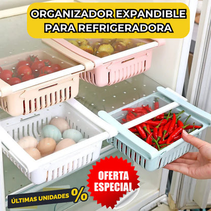Organizador de Alimentos de Refrigerador Set de 6 + GRATIS triturador de ajos