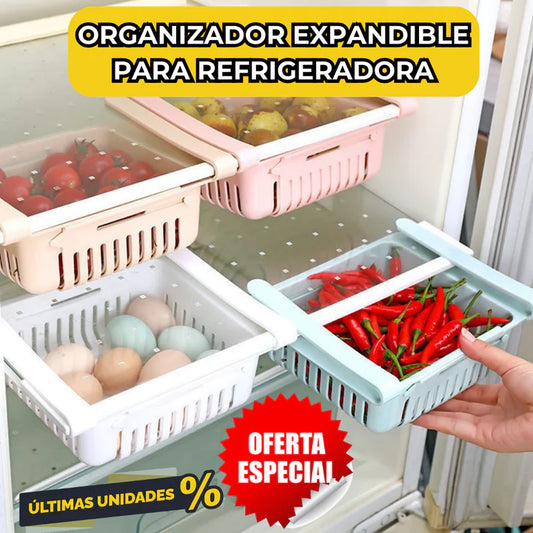 Organizador de Alimentos de Refrigerador Set de 6 + GRATIS triturador de ajos