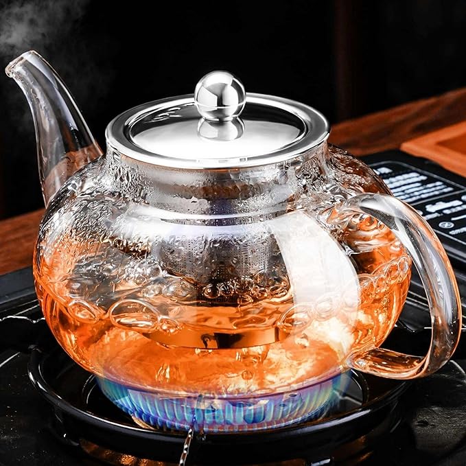 Tetera de Vidrio borosilicato Resistente al Fuego + ¡Infusor de regalo!