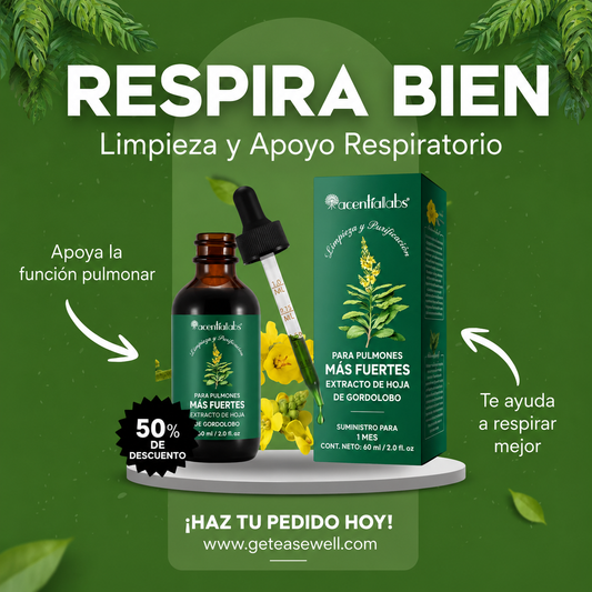 Pulmones Más Fuertes y Respiración Saludable con Mullein Extracto de Hoja