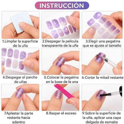 UÑAS PRO™ -  Kit Completo de Uñas Semicuradas + Mini Lámpara UV LED ¡Oferta solo por hoy!