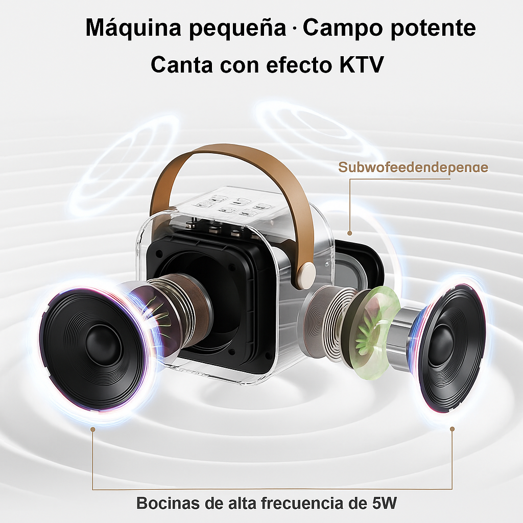 Parlante Karaoke PlayBox™ con Bluetooth 5.3 y Micrófono Inalámbrico