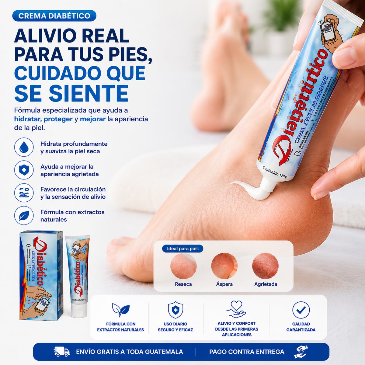 CREMA REPARADORA AVANZADA - ALIVIO PARA PIES SENSIBLES Y AGRIETADOS