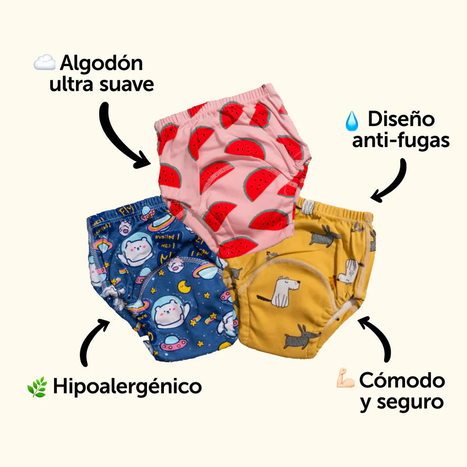 6 Pañales Reutilizables EcoPantys  – Comodidad, Ahorro y Diversión (Nunca Mas Tendrás Que Comprar Pañales) 👀Son unidades no caja