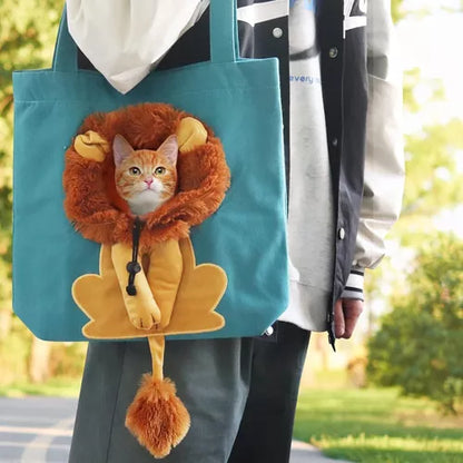 BOLSO LEON PARA GATOS Y PERROS  (SOPORTA HASTA 10 KL)