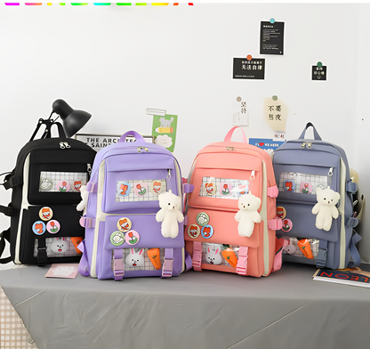Set de Mochila Kawaii 5 piezas - Estilo que te acompaña a donde vayas