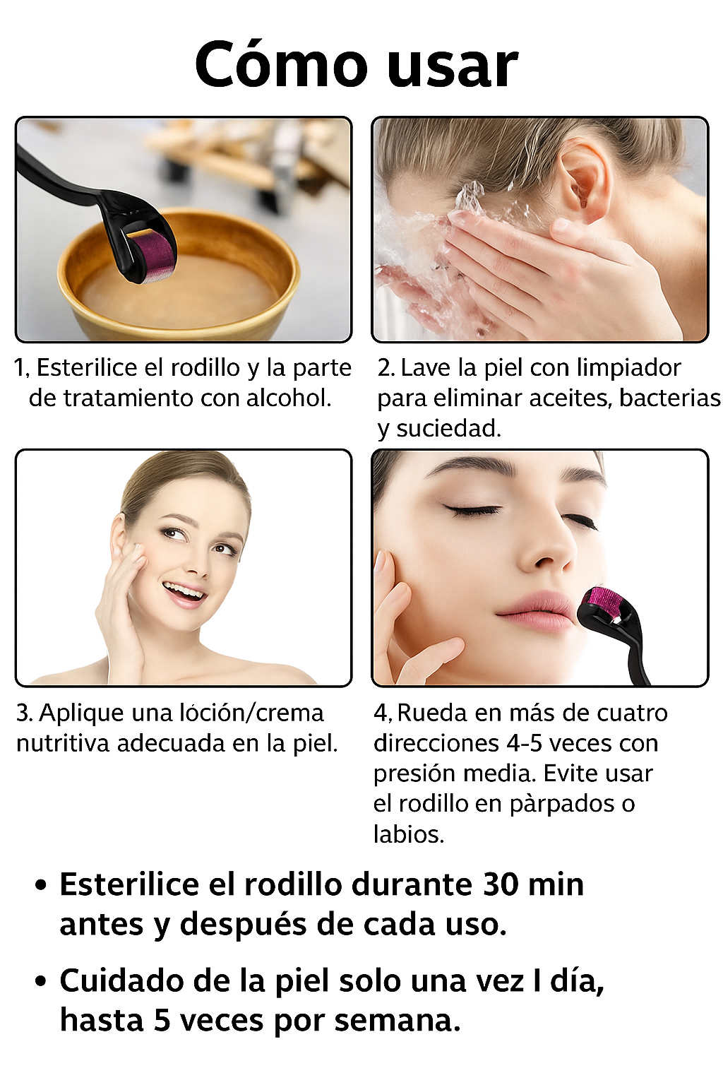 Derma Roller - Activa el crecimiento desde la raíz con microagujas
