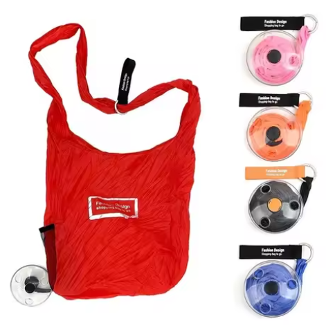 Bolsa ecológica disco Telescópica Reutilizable plegable🛍️Pack de 5 unidades ¡Oferta válida solo hoy!