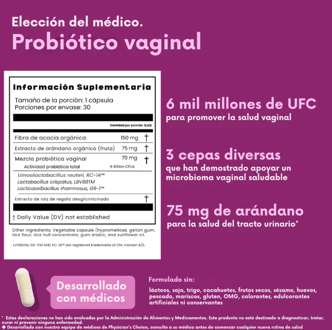 Probiótico Intimo Femenino / Equilibrio y bienestar desde adentro