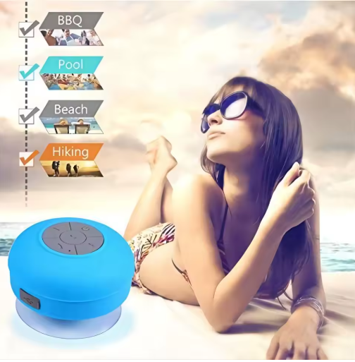 Parlante Bluetooth Todo Terreno - Resistente al Agua Ventosa Fuerte, Sonido Claro
