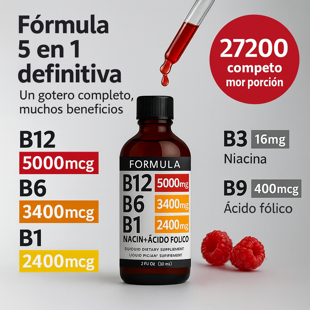 Nuvorya® - Gotas líquidas de vitaminas esenciales