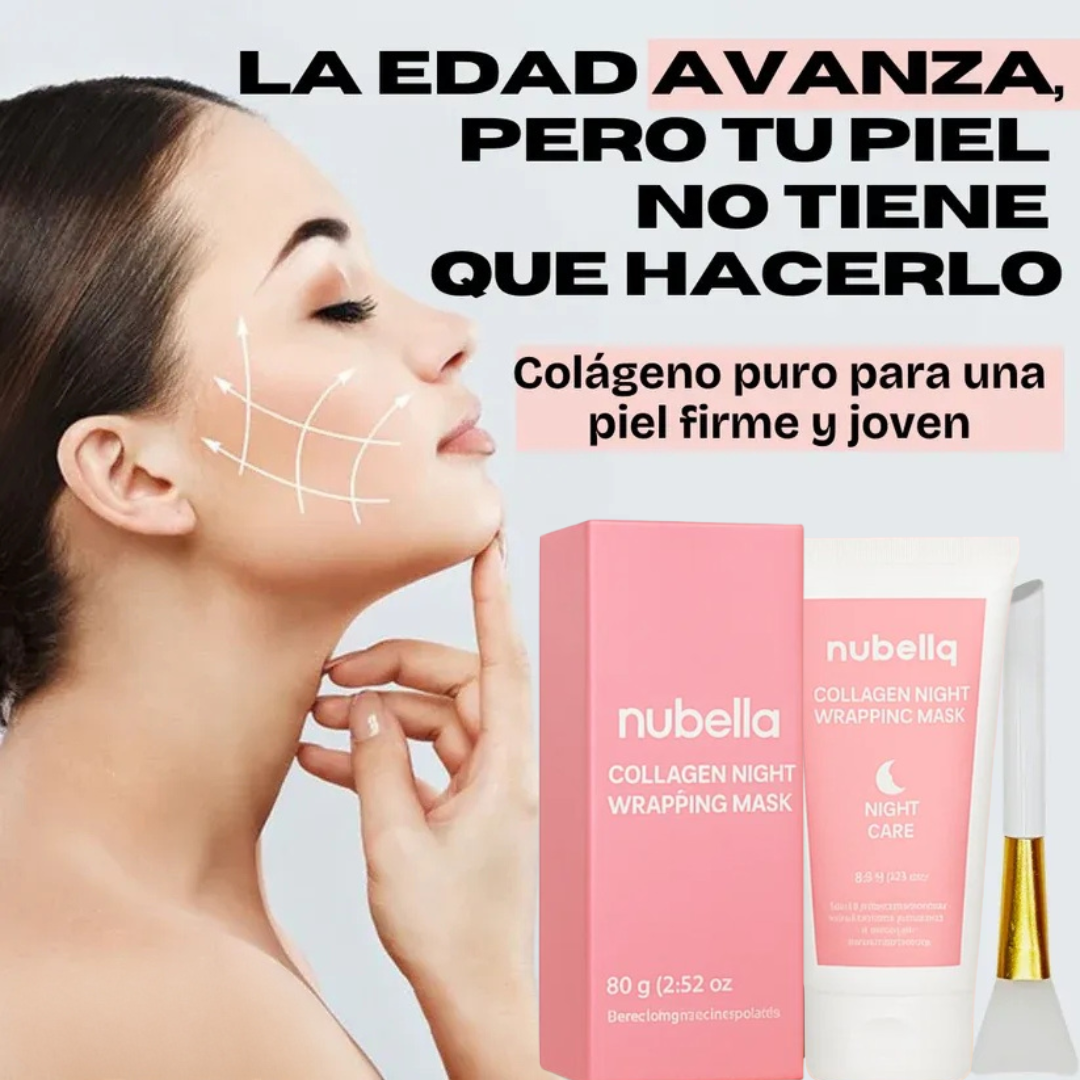 Nubella™ Mascarilla Facial de Colágeno – Tu aliado nocturno para una piel más suave y luminosa