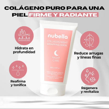 Nubella™ Mascarilla Facial de Colágeno – Tu aliado nocturno para una piel más suave y luminosa