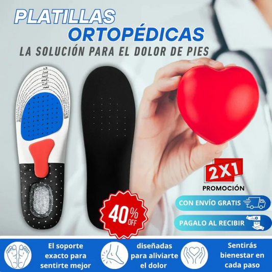 OFERTA 2 X 1 Plantillas Ortopédicas AlivioFeet™ - Alivia dolor de pies y fascites plantar