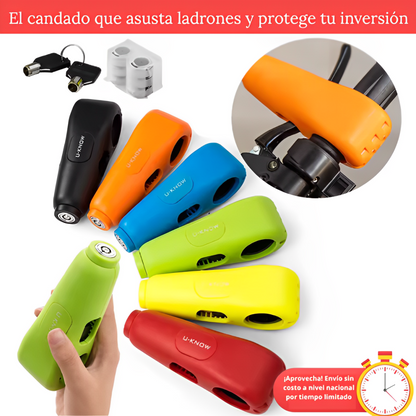 Candado antirrobo universal con alarma - ideal para motos, scooters  etc