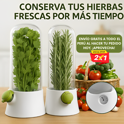 Conservador de Hierbas - El Secreto para Cocinar Siempre con Frescura OFERTA 2 X 1