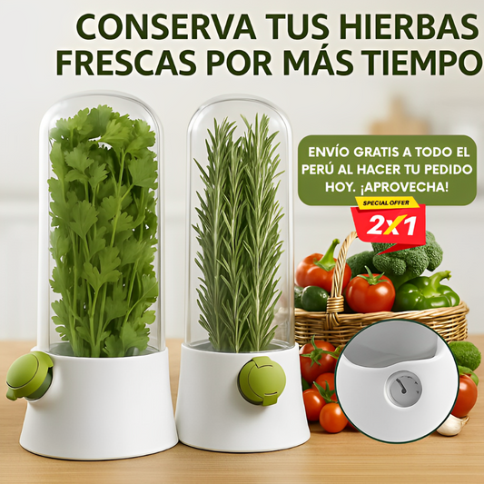 Conservador de Hierbas - El Secreto para Cocinar Siempre con Frescura OFERTA 2 X 1