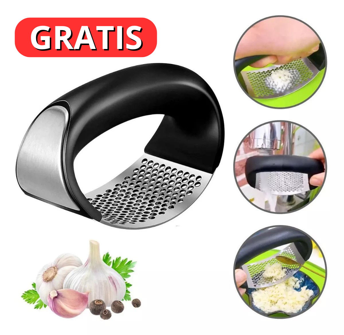 Organizador de Alimentos de Refrigerador Set de 6 + GRATIS triturador de ajos