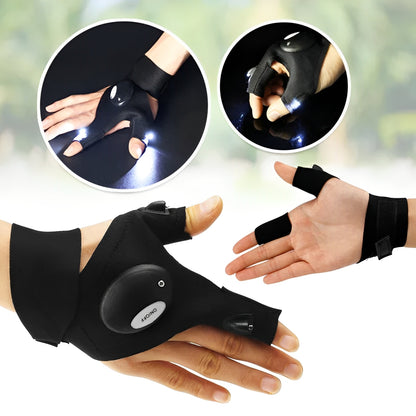 OFERTA 2 X 1 Guante con Luz LED Multipropósito – Ideal para Reparaciones, Pesca, Camping y Emergencias