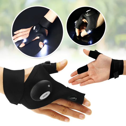 OFERTA 2 X 1 Guante con Luz LED Multipropósito – Ideal para Reparaciones, Pesca, Camping y Emergencias
