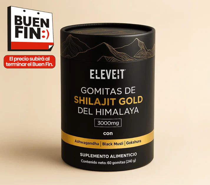 Eleveit Gold Gomitas de Shilajit Puro del Himalaya: Con Ashwagandha, Black Musli y Gokshura