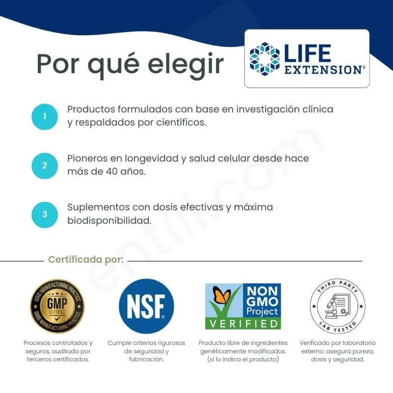 Life extención NAD+ Reseveratrol Elite NIAGEN Nicotinamida ribósido, Trans-resveratrol, quercetina, fisetina, 30 cápsulas