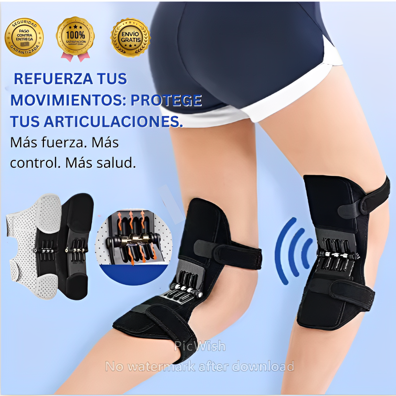 Rodillera Ergonómica con Refuerzo Metálico – Uso Deportivo y Terapéutico | paga 1 lleva 2